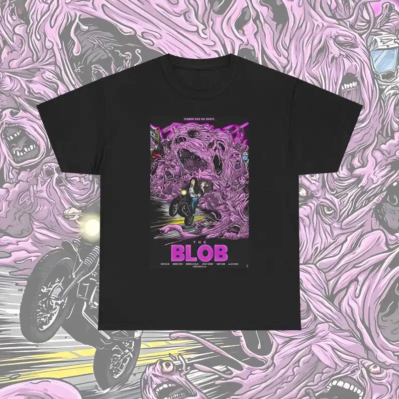The Blob Unisex Tee Shirt, Halloween Costume, Scary Film Lover Gift, Classic Creature Feature Top, Horror Movie Buff Apparel