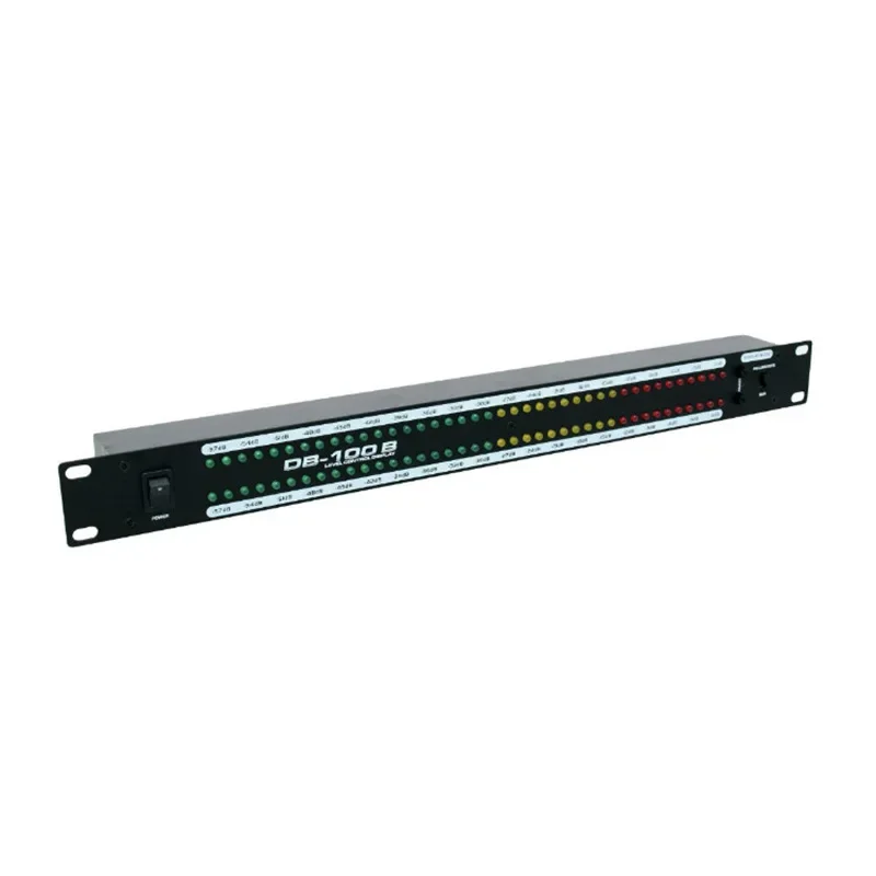 Nvarcher DB100 Professional Stage Home Amplifier Speaker Dual 40 Spectrum Audio LED Stereo Level Indicator -57dB-0dB