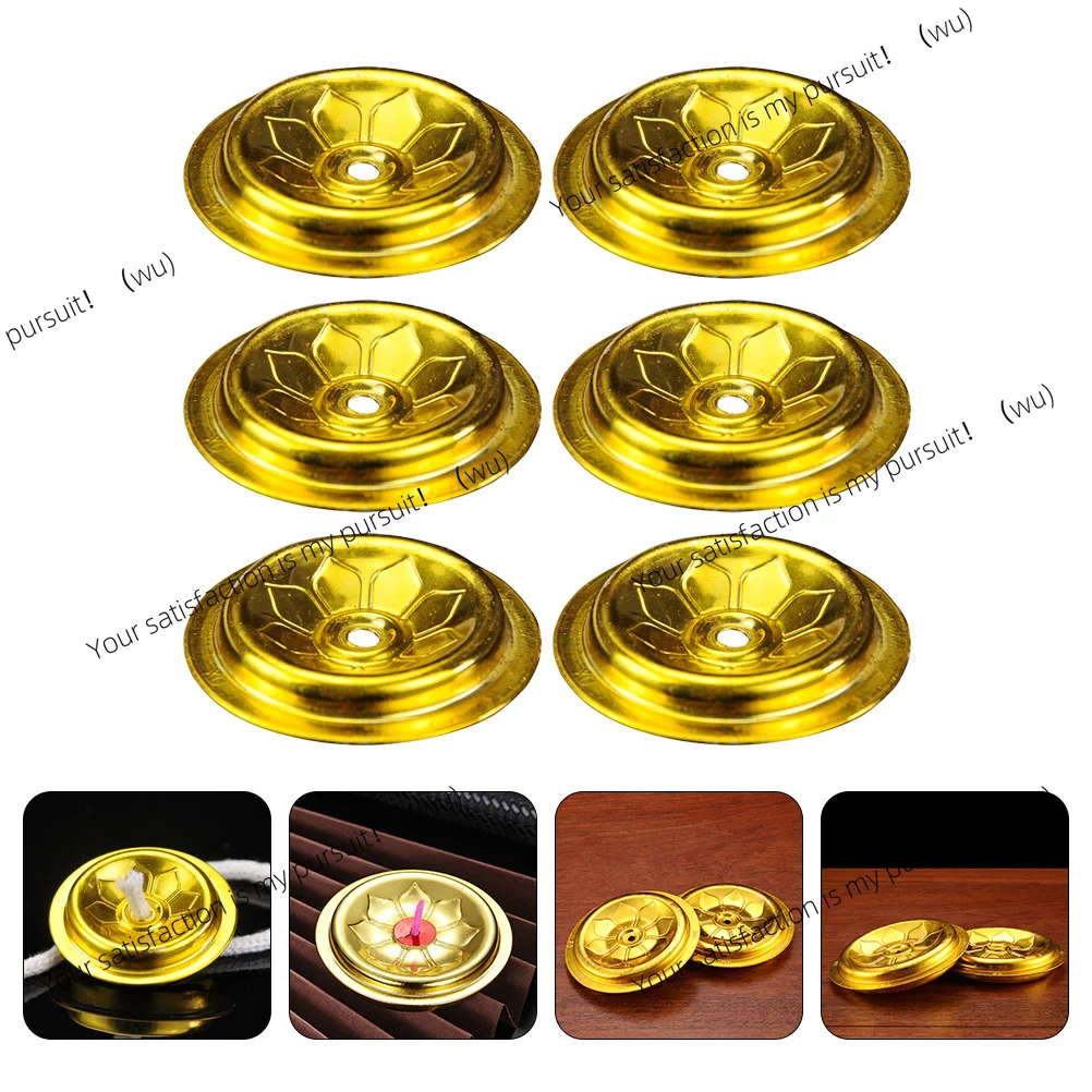 9 Pcs Oil Float Exquisite Wick Floating Holders Buddha Lamp Glass Fuel Enshrine Accessories Supplies Aluminum