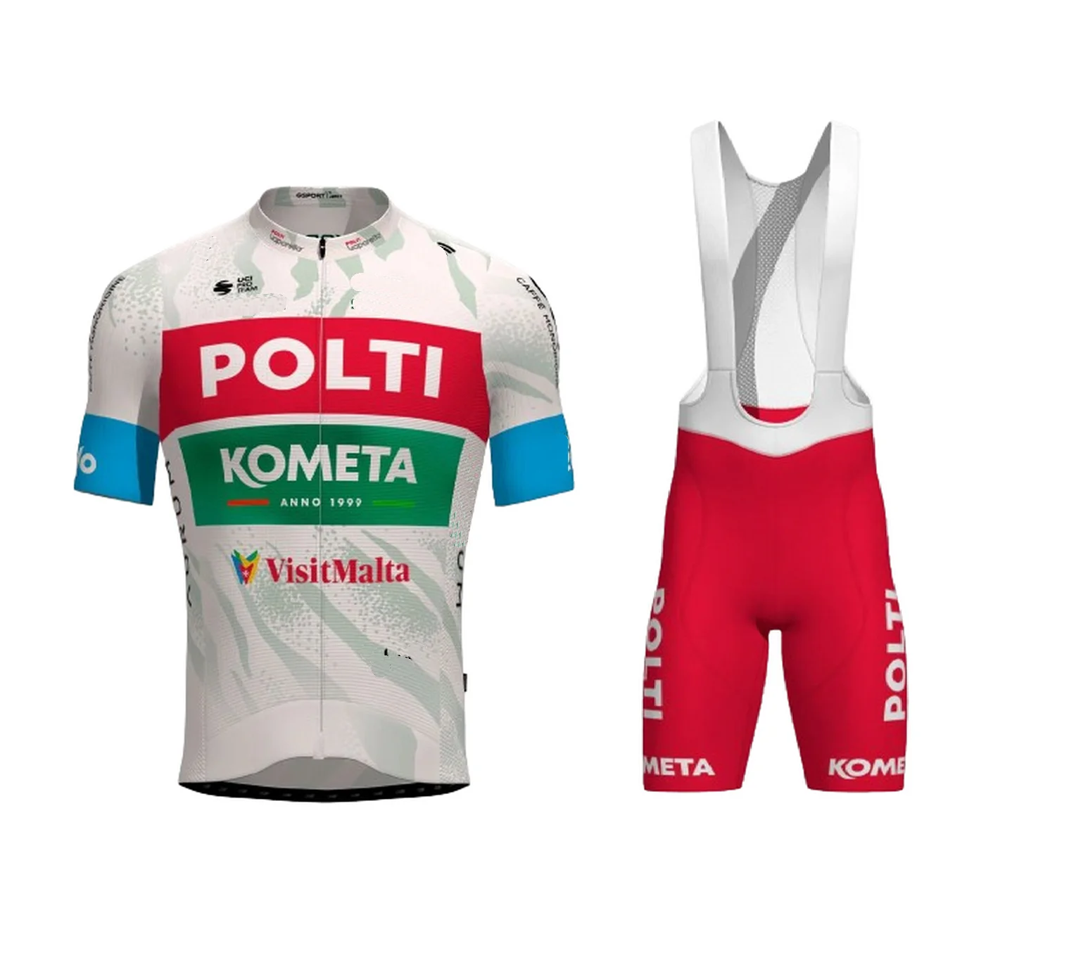 LASER CUT 2024 POLTI KOMETA Team SHORT SLEEVE CYCLING JERSEY SUMMER CYCLING WEAR ROPA CICLISMO+BIB SHORTS