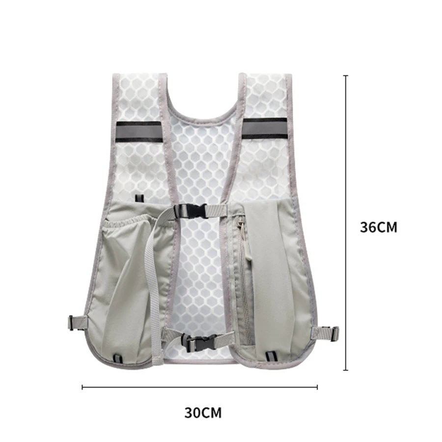 Per il ciclismo Gilet portaoggetti da corsa Gilet da corsa leggero Zaino riflettente per idratazione con tasca portaoggetti per telefono