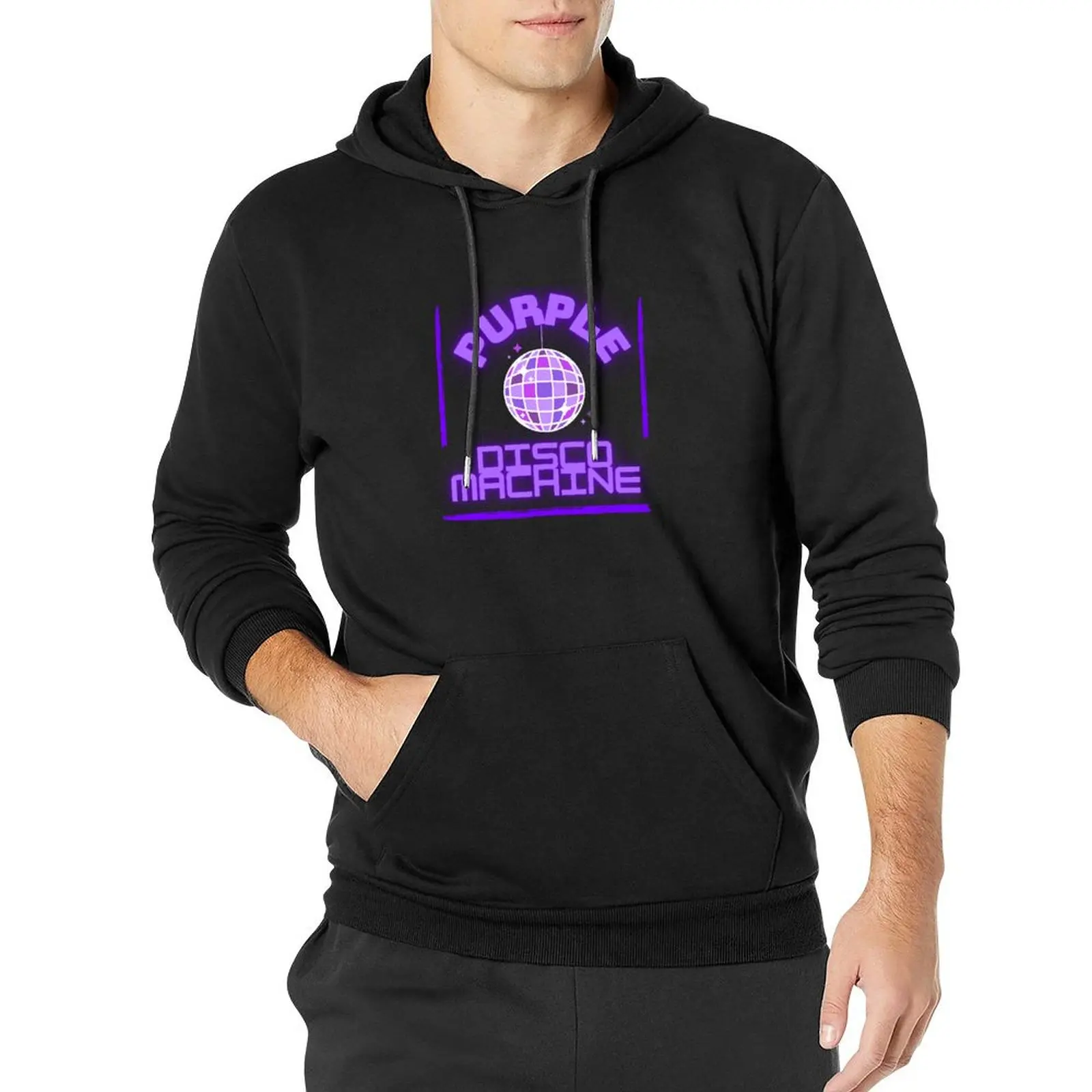 

purple disco machine design Pullover Hoodie men wear men's coat men's oversize hoodie