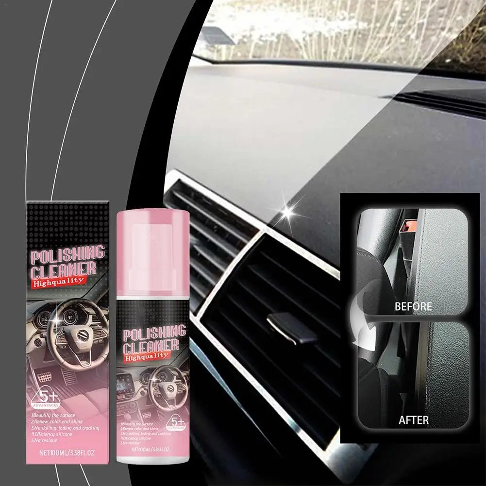 1pc 100ml agente de polimento interior automotivo detalhe e limpador renovação descontaminação manutenção remover manchas agente