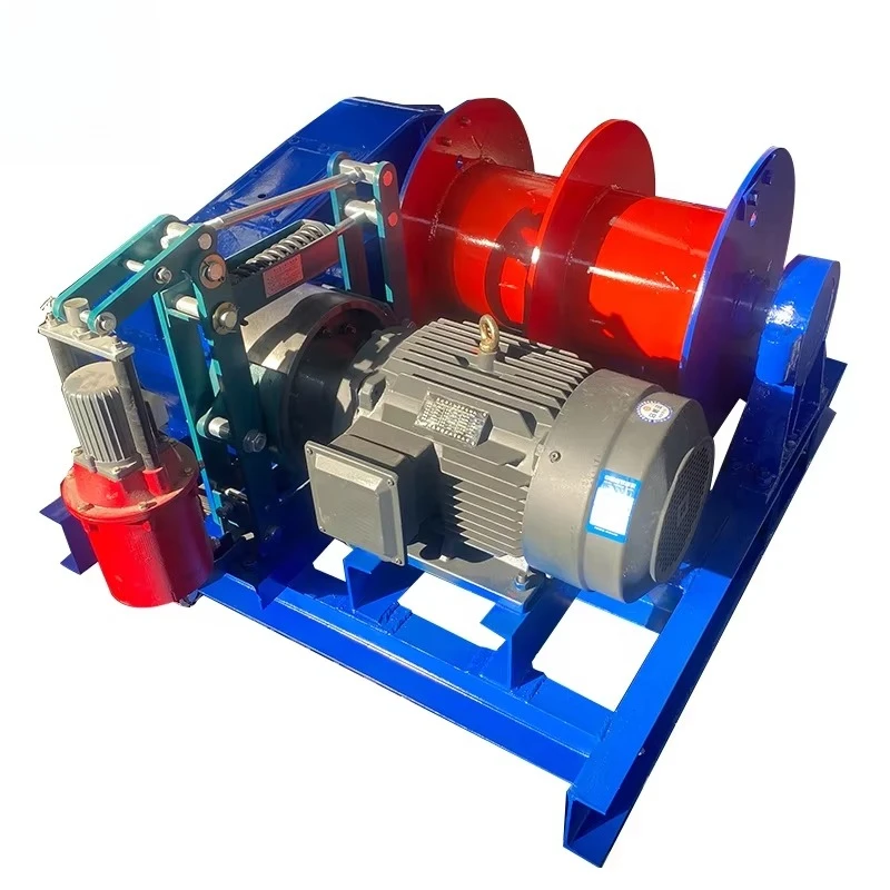 1T 2T 3T 5T Electric Winch, Heavy Duty Mining Cable Puller Winch – 100m/200m Depth, Slow/Fast Speed