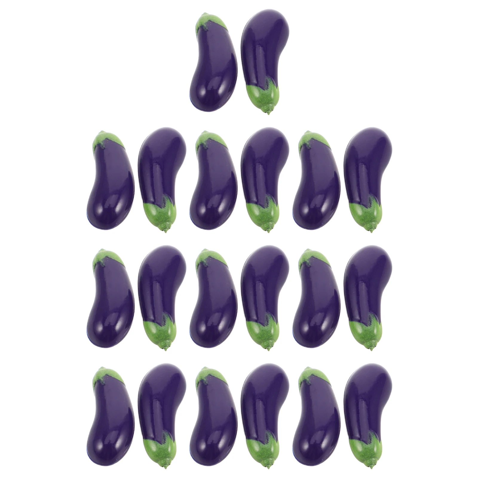 

20pcs Miniature Food Toys Realistic PVC Vegetables Dollhouse Decor Tiny Eggplant Model Montessori Learning Toy