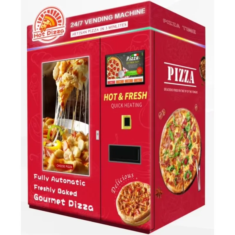 Heating Digital Pizza Vending Machine Fully Automatic Vending Machine For Pizza Non Food Customized