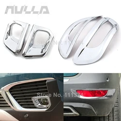 Chrome for Peugeot 5008 2017 2018 2019 2020 Front & Rear Fog Light Lamp Trim Cover Sticker Accessories