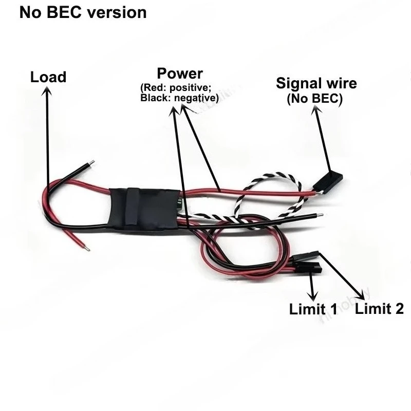 1PCS 2-3S 14A / 2-6S 12A High Power Bidirectional Brushed ESC with Limit Switch Optional 5V 1A BEC Output for RC Car/Boat/Tank