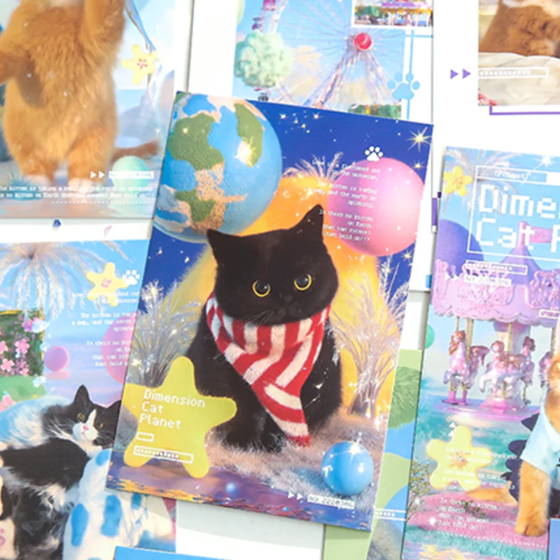 Mr. Paper 30pcs Dimension Neko Star Series Boxed Postcards Handmade Journal Collage DIY Diary Notebook Photo Album Photo Frame