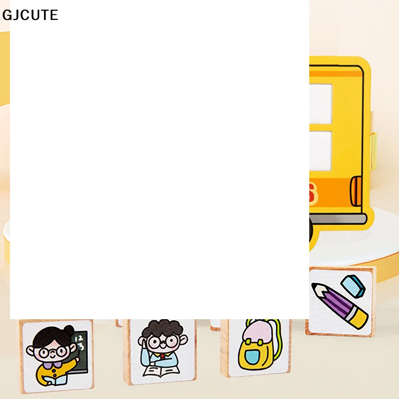 เกมจับคู่การศึกษาสำหรับเด็กเล็ก ห้ารูปแบบฉากชีวิต จับคู่รถดับเพลิง ของเล่นเสริมพัฒนาการสำหรับเด็ก