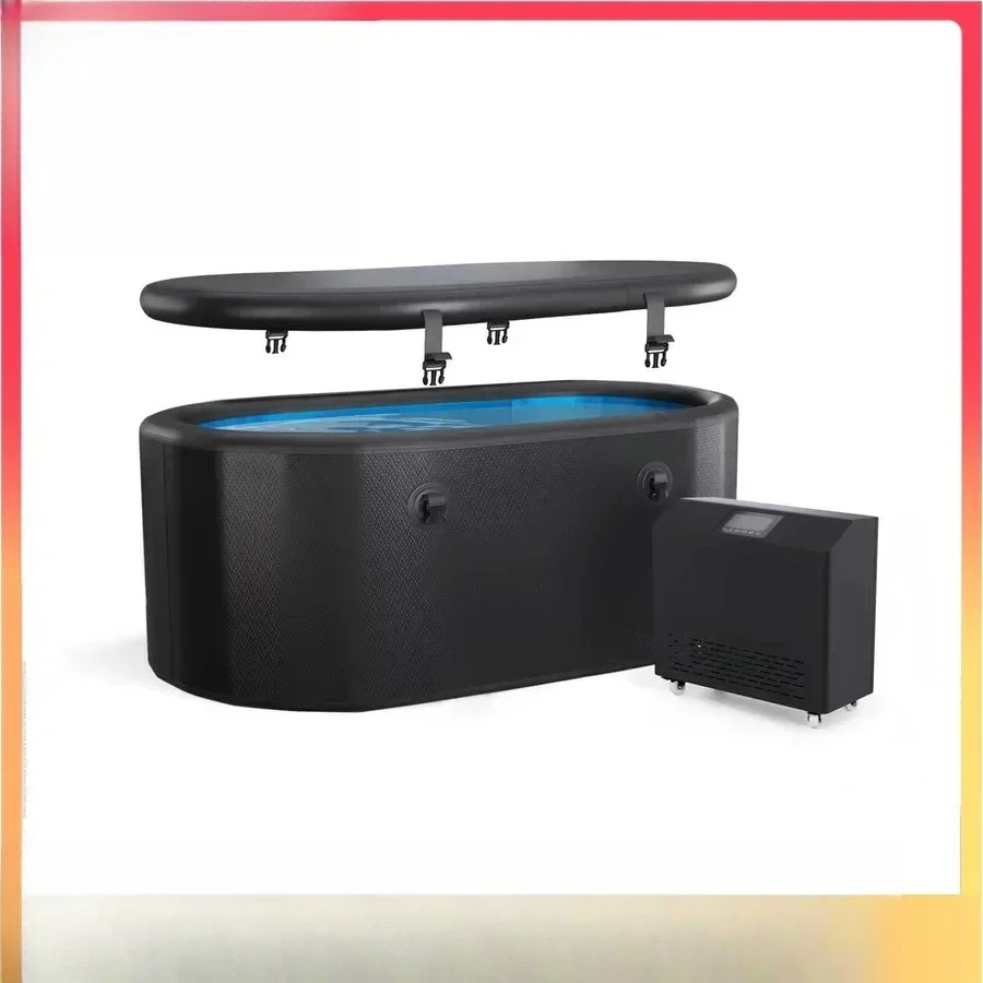 Athlete Cold Therapy Portable Ice Bath Tub Pvc Inflatable Cold Plunge Tub With Chiller And Pump Repair Kit Storage Bag Cover