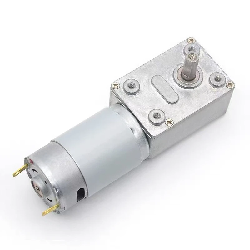 DC Electronic JGY-395 Worm Gear Motor Low Speed  Worm Reduction Gearbox Engine 12V 24V Self-locking Geared Motor