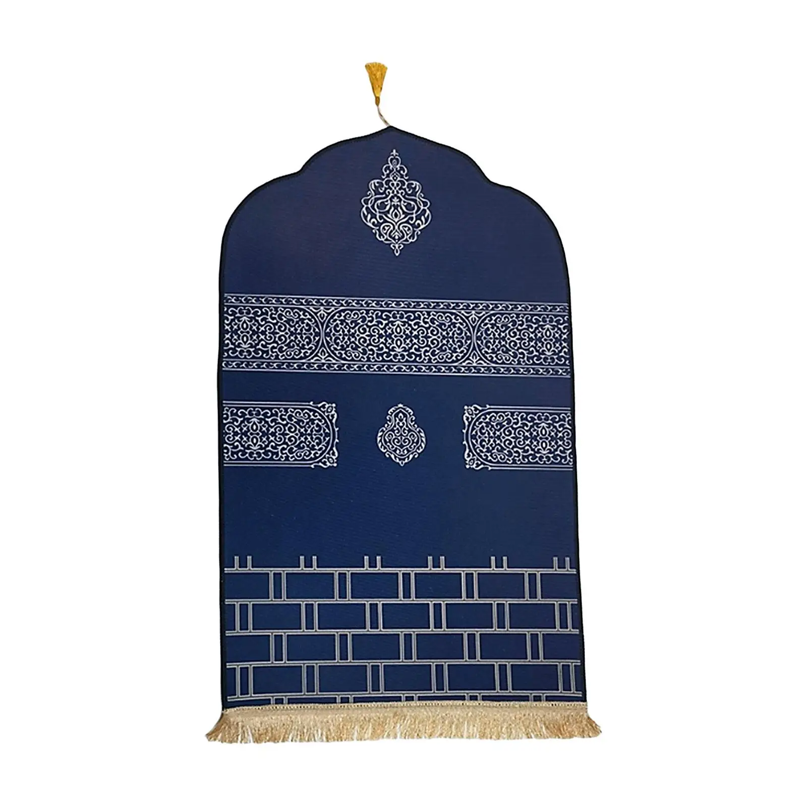 Islamic Muslim Prayer Mat Flannel Pad Soft Decoration Foldable Portable 27x43inch Ramadan for Kids Men Women Festival Gift