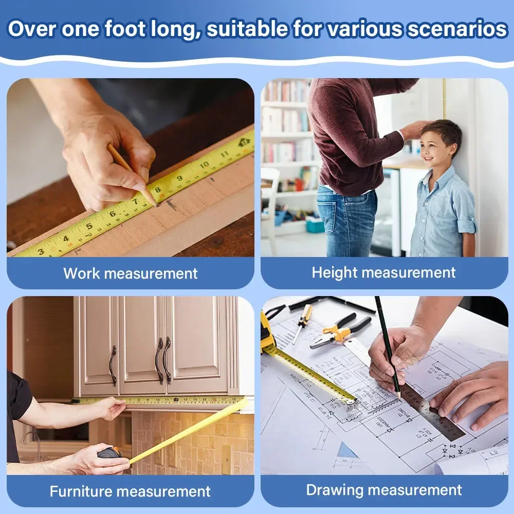Industrial Grade 3/5/7.5M Tape Measure Waterproof Stainless Steel Anti-Corrosion Retractable Ruler with Hollow Ergonomic Design