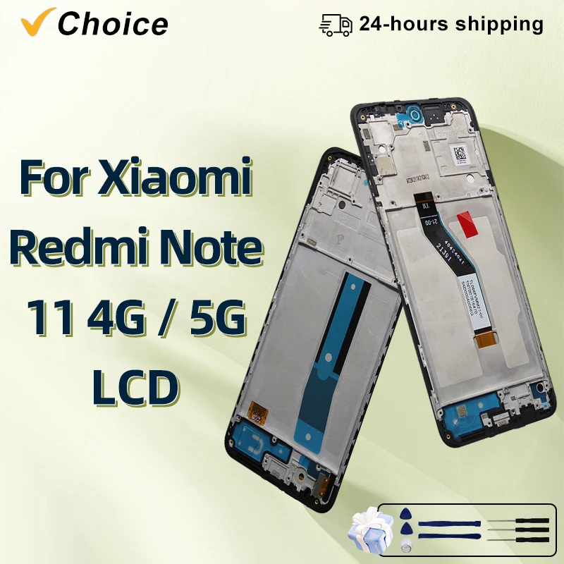Super OLED LCD For Xiaomi Redmi Note 11 Global LCD Touch Screen Digitizer Assembly For Redmi Note 11 5G LCD Screen Replacement