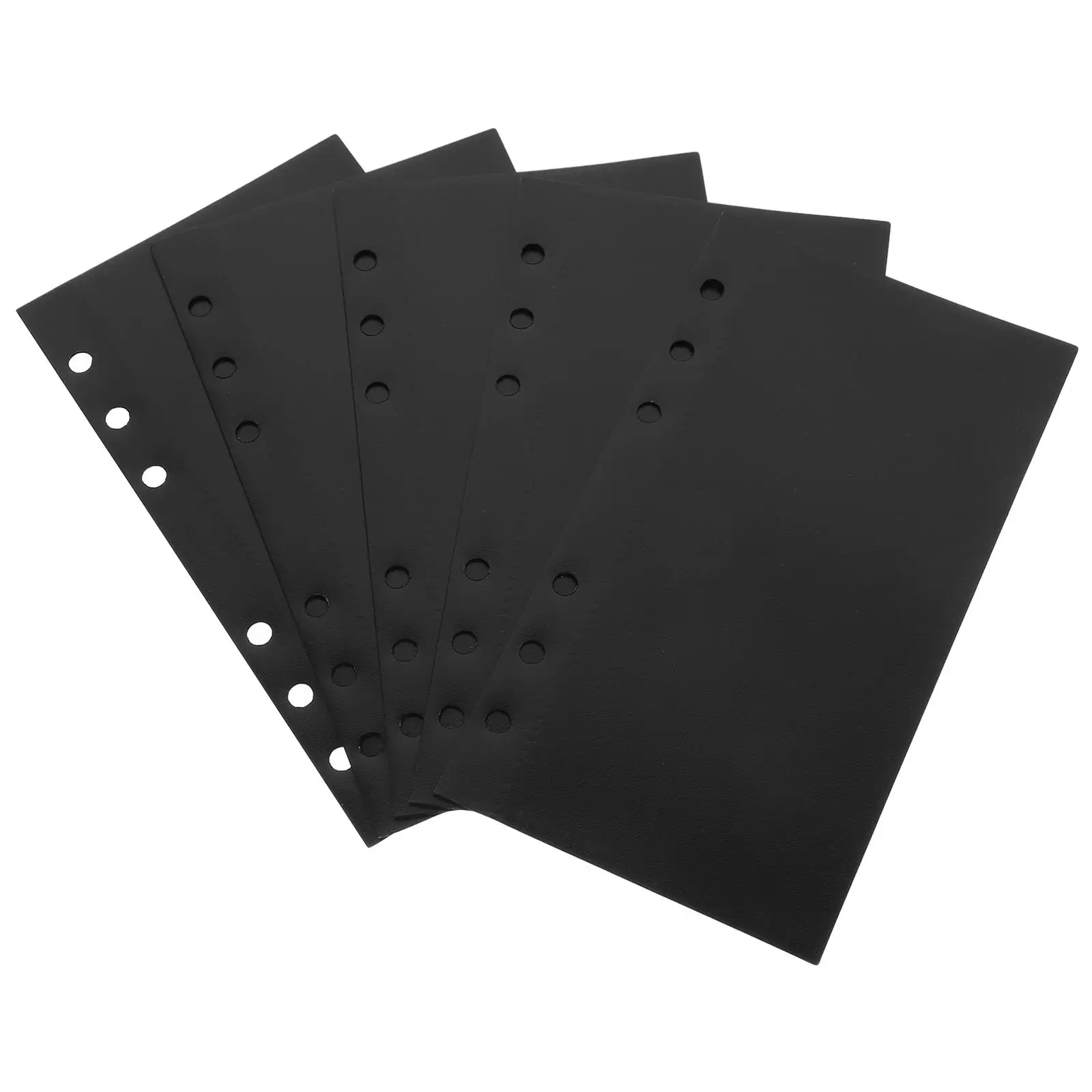 5 Binder Insert Pages Blue PP Replaceable Pocket Notebook Accessories for Receipts Storage Daily Use Loose Leaf