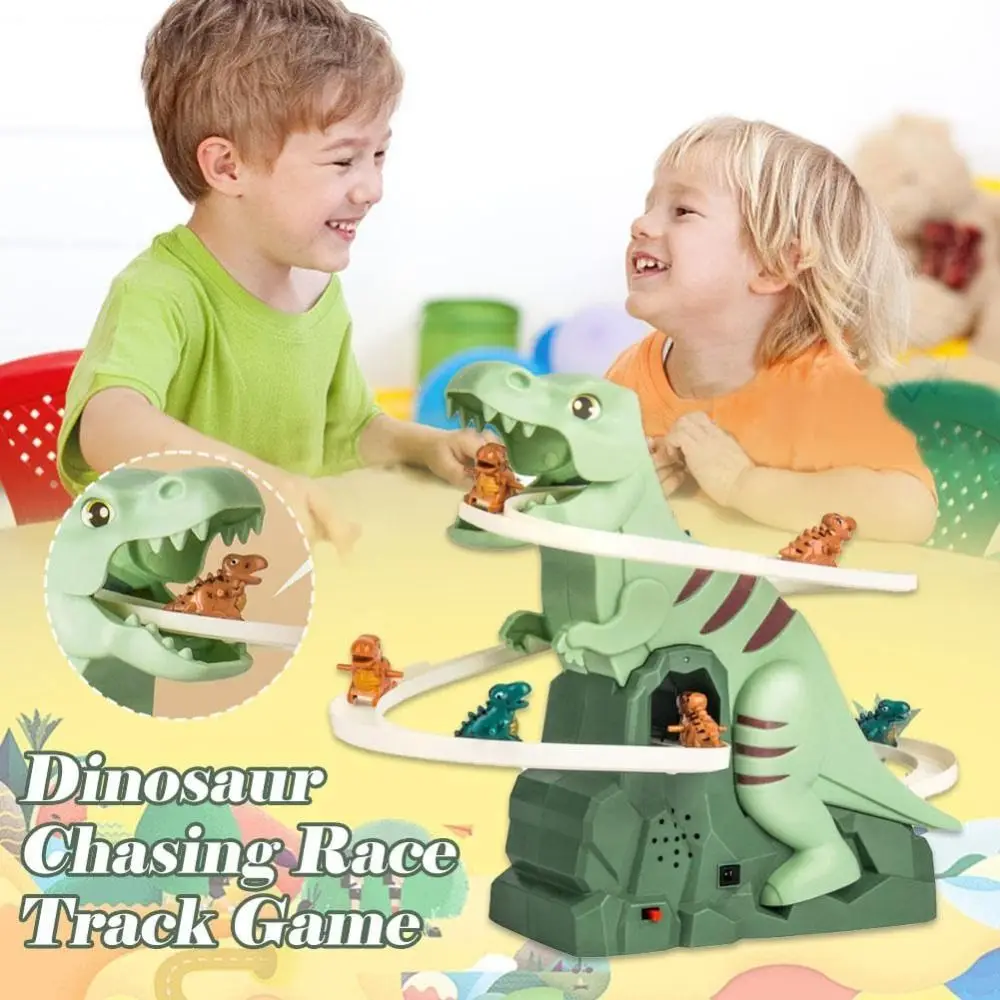 Nuovo dinosauro di plastica giocattolo per arrampicata su scale puzzle educativi set da gioco pista da corsa set di montagne russe giocattolo per bambini