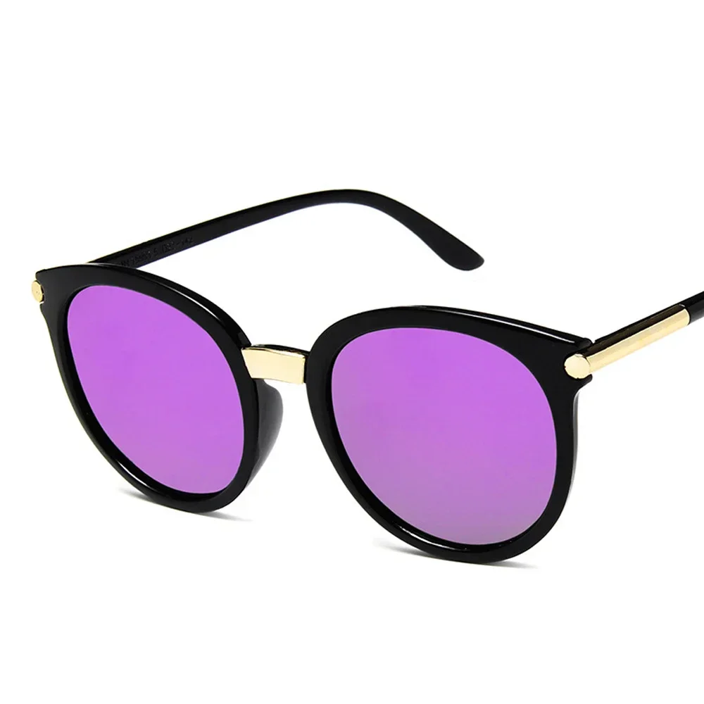 2024 New Sunglasses Women Driving Mirrors Vintage For Women Reflective Flat Lens Sun Glasses Female Oculos UV400