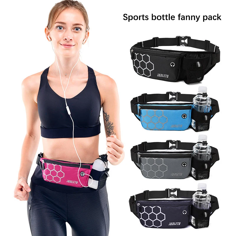 Outdoor Sports Waist Bag Women Men Waterproof Fitness Gym Jogging Belt Bag Water Bottle Outdoor Camping Hiking Phone Fanny Pouch