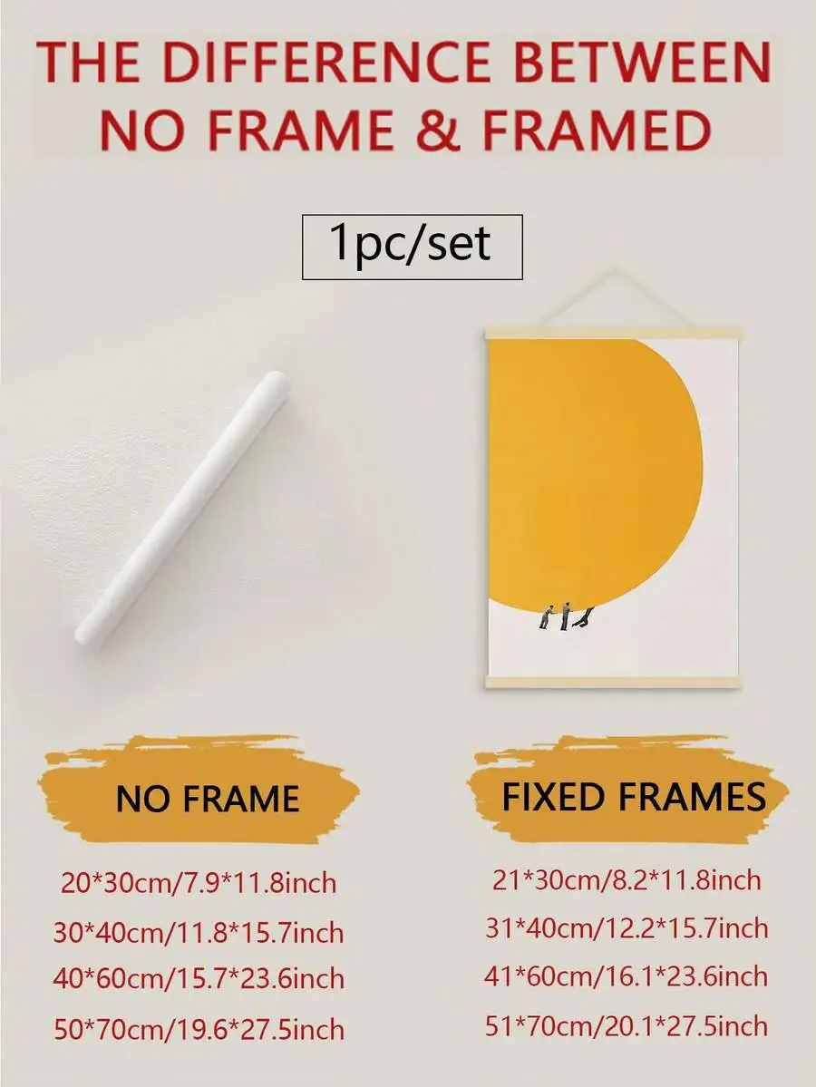 1pc frameless Canvas Painting 1pc 