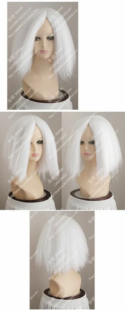 Glamour White Corn Wave Curly Fashion Wig Short Hair Cosplay Fluffy Wigs 40cm - Image 2