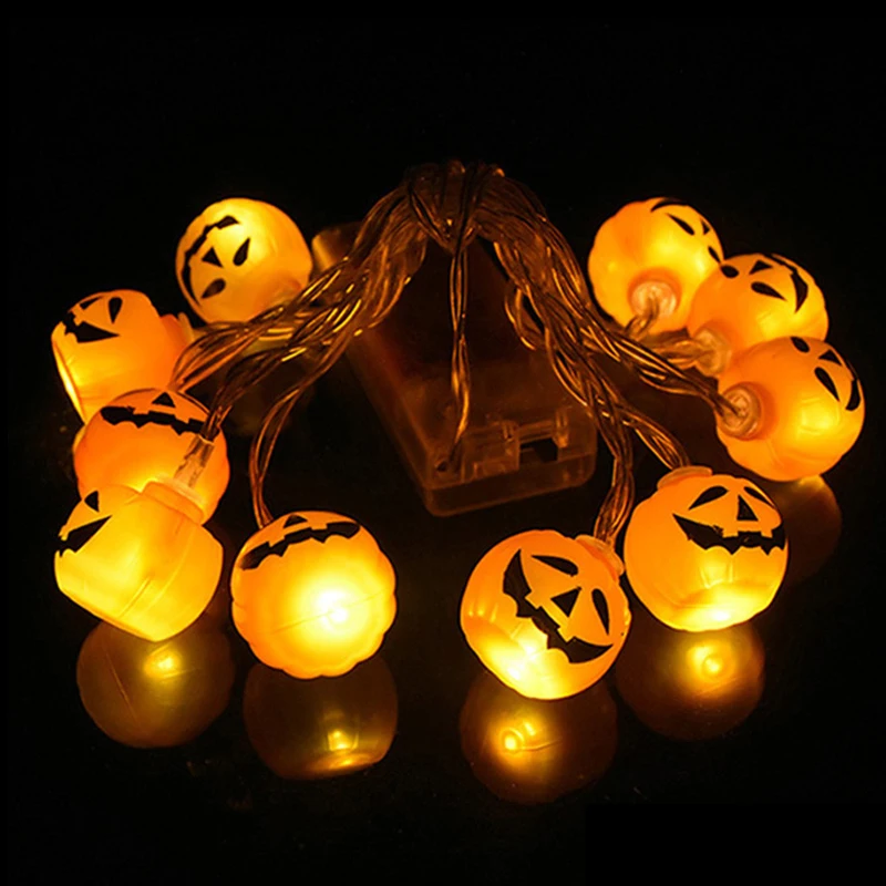 10led string lights for halloween decoração, abóbora, aranha, morcego, crânio, crânio, diy, horror, fontes do partido em casa