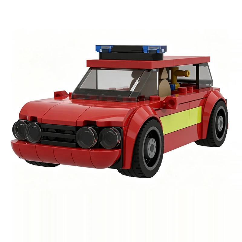 Urban Rescue Vehicles Model MOC Building Bricks Airport Fire SUV Modular Technology Gifts Holiday Assemble Children Toys Suit