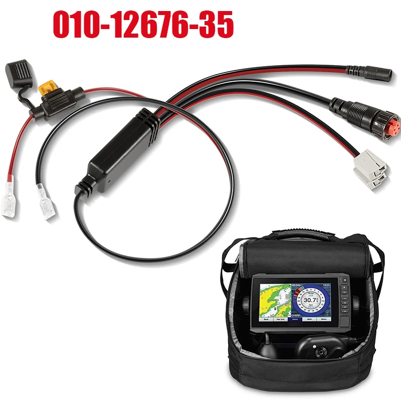 010-12676-35-power-cable-weather-resistant-with-charge-port-plug-5a-fuse-holder-for-garmin-echomap-panoptix-ice-fishing-kit