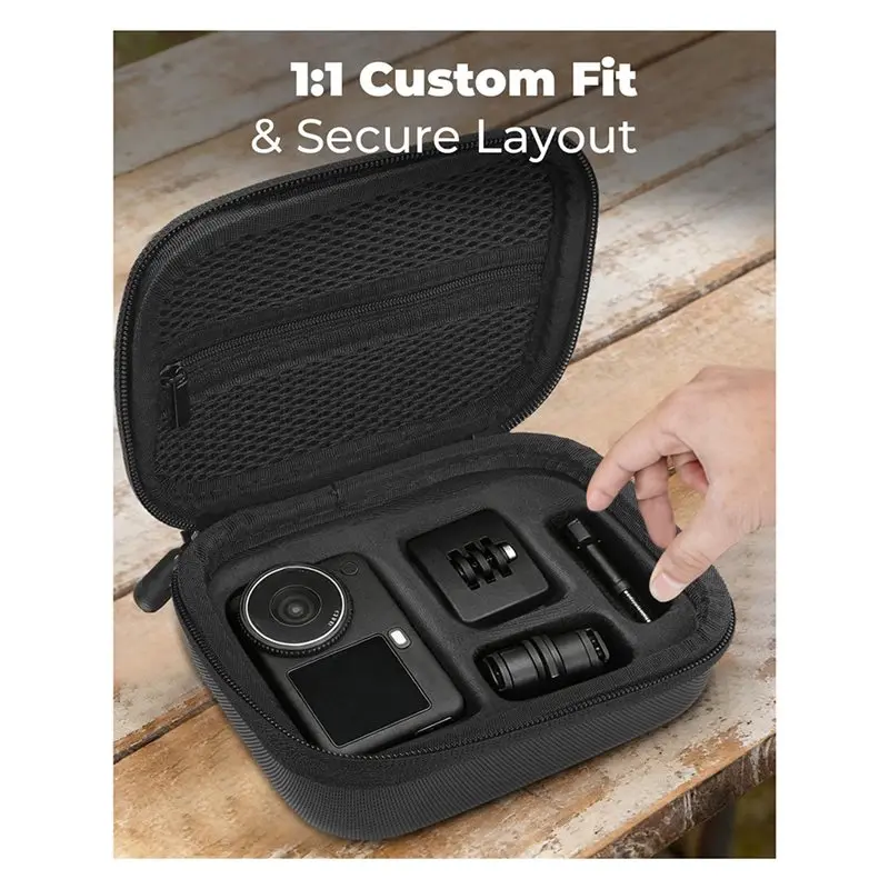 B27B For DJI Osmo Action 6 Hard Carrying Case, Splash-Proof Shockproof Bag Camera& Accessories Kit Storage Bag