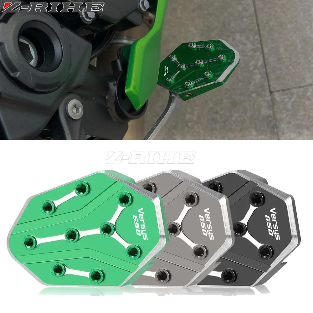 For Kawasaki VERSYS 650 Versys Versys650 2010 - 2022 2023 Motorcycle Kickstand Enlarger Side Stand Plate Extension Support Pad
