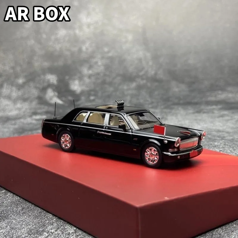 AR BOX 1/64. Aihua Hongqi CA7601 2025 die-cast simulation alloy car model. A gift for friends. An adult collection piece.