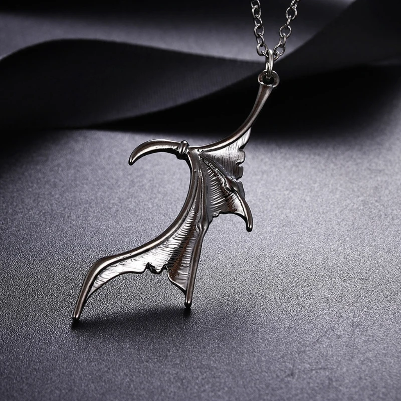 Matching Necklace Bat Wing Heart Couple Necklace Jewelry for Women & Men