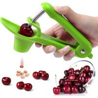 Cherry Pitter Tool, Heavy-Duty Cherry Seed Core Remover, Cherry Pitter Remover Tool with Space-Saving Lock Design