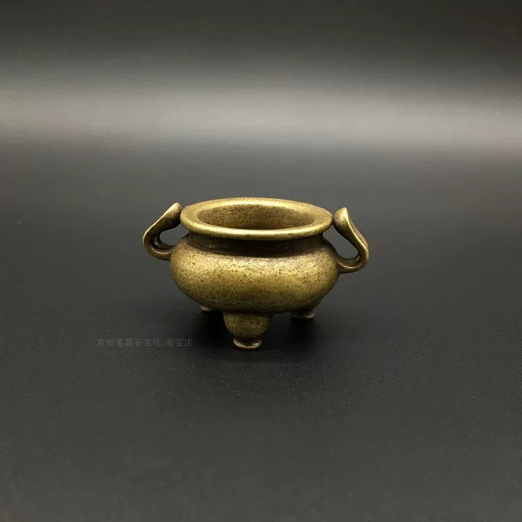 Collectable Chinese Brass Carved Incense Burner Censer Exquisite Small Statues