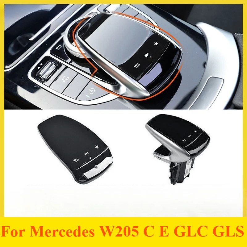 

For Mercedes W205 C E GLC GLS Center Console Multimedia Touchpad Knob Control Panel Cover Interior Handwriting Trim Accessories
