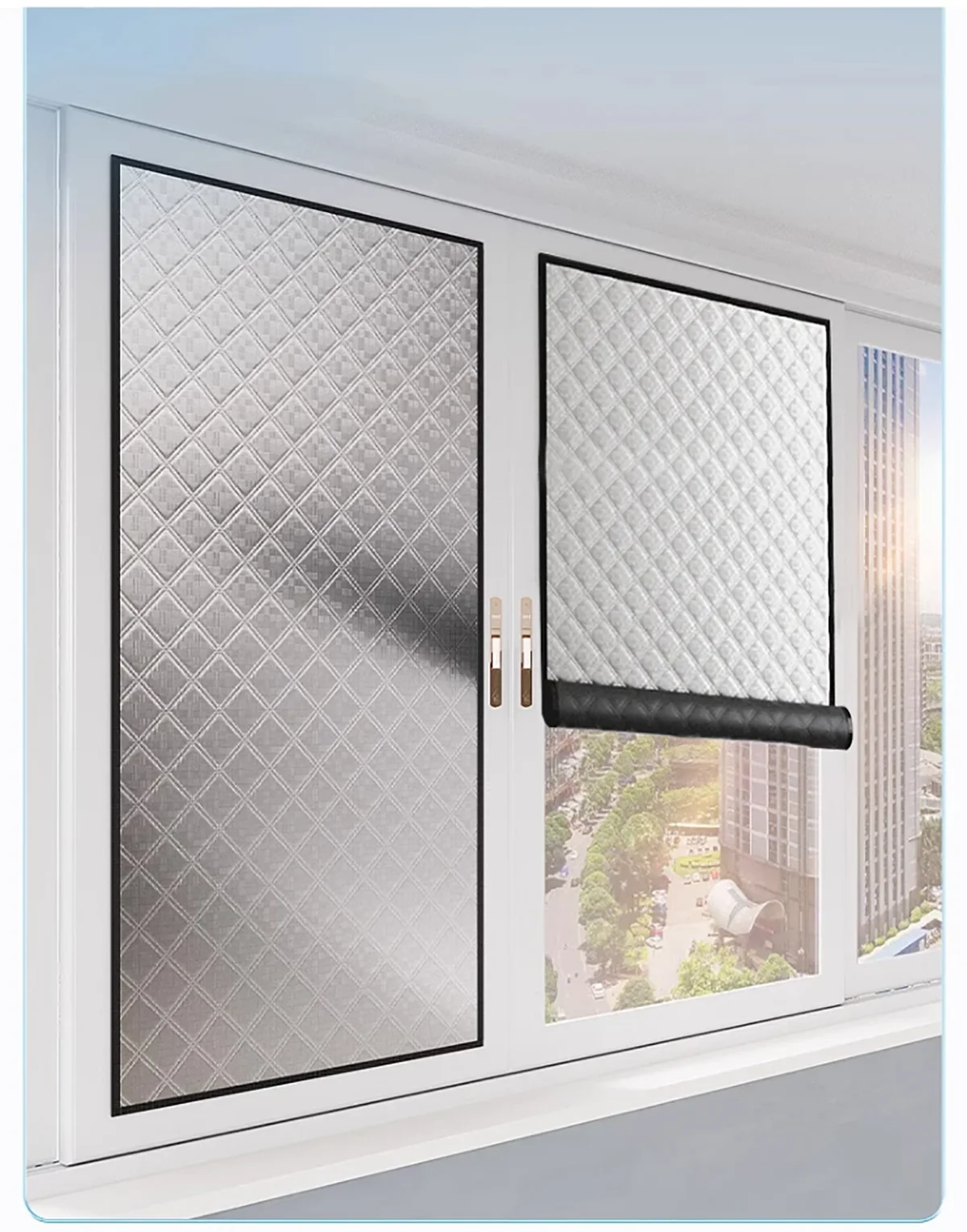1PC New Insulated Curtain Window Non Perforated Self Adhesive Detachable Portable Home Winter Windproof and Cold proof Curtain