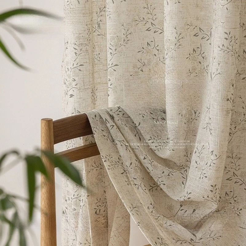 Rideaux en tissu floral en lin - Home Office Buy avis et prix