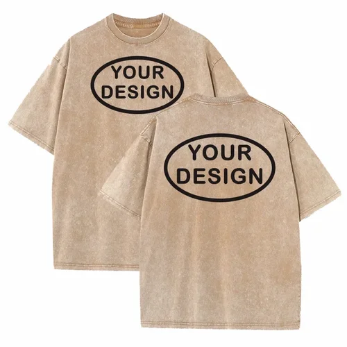 Camiseta personalizada con logotipo del equipo callejero Hip-hop para hombre, algodón puro 230G, corte holgado, Top personalizado estampado de alta temperatura