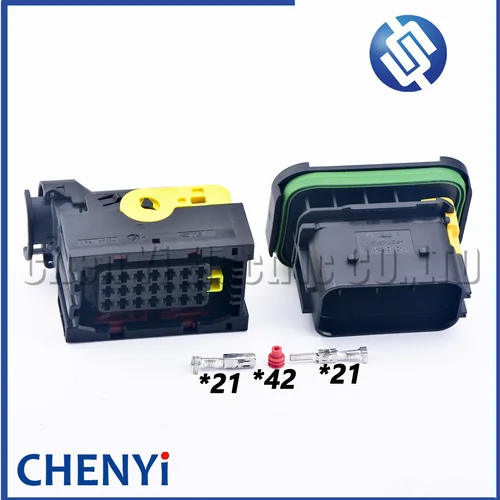 Imagen 1 del producto Conector impermeable de 21 pines, macho o hembra, 870H 856H 862H 886H 877H, conector de motor para caja variable 1-1534127-1 1-2112162-1 con pines