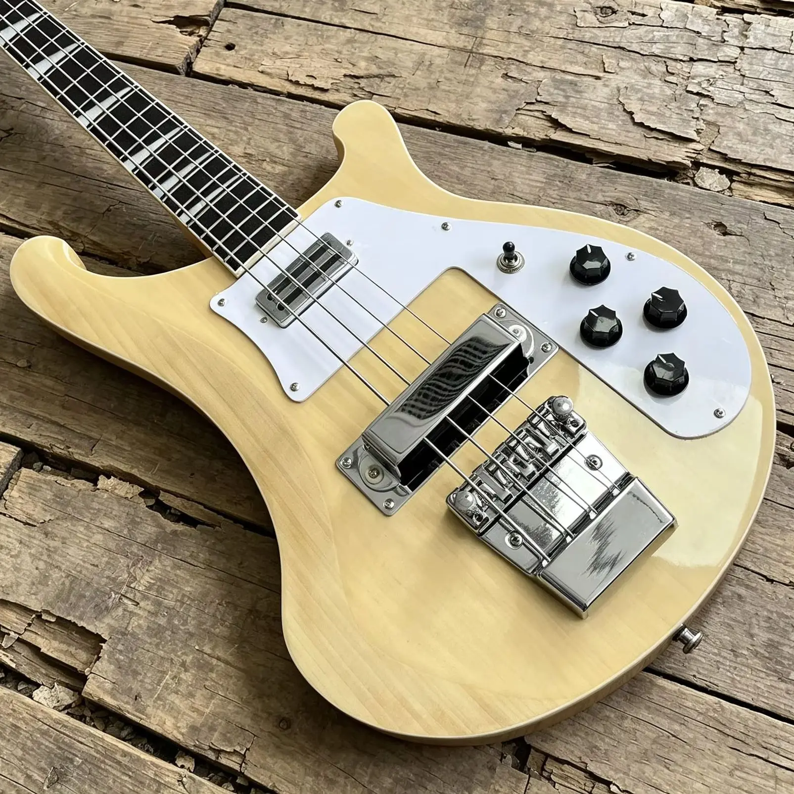

Электрическая бас-гитара Custom 4003 Style, 4 струны, натуральный цвет, гриф из палисандра, доставка по США, рождественский подарок, бесплатная доставка