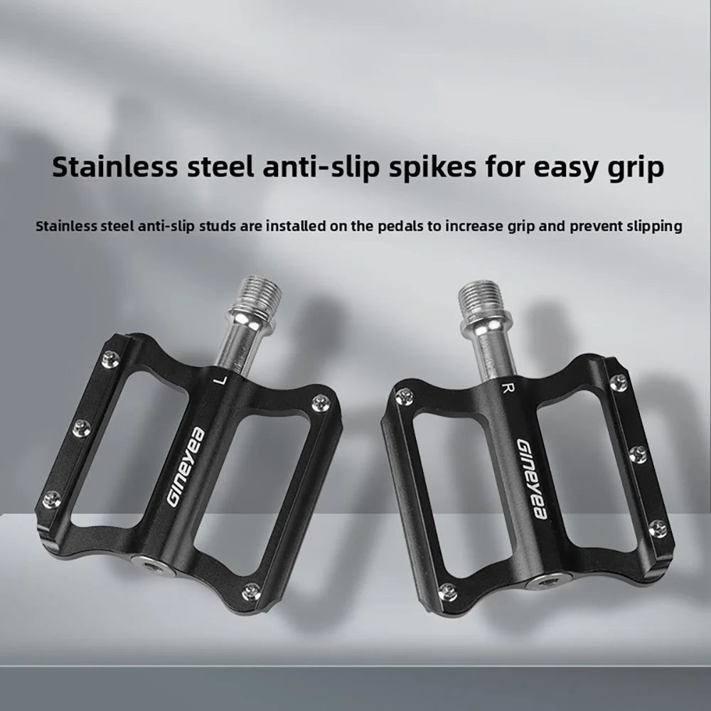Lightweight Anti-slip Wear-resistant CNC One-piece Flat Pedals, 3 Sealed Bearings Cr-Mo Axle Platform Pedals for MTB Road Bike - view 4