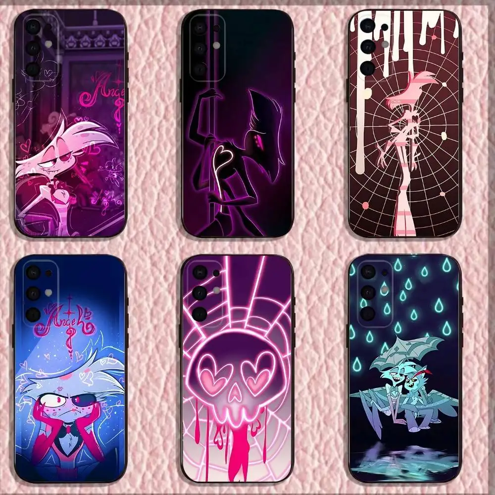 

HazbinS AngelS Dust Phone Case For Samsung S25,S24,S21,S22,S23,S30,Ultra,S20,Plus,Fe,Lite,Note,10,9,5G Black Cover