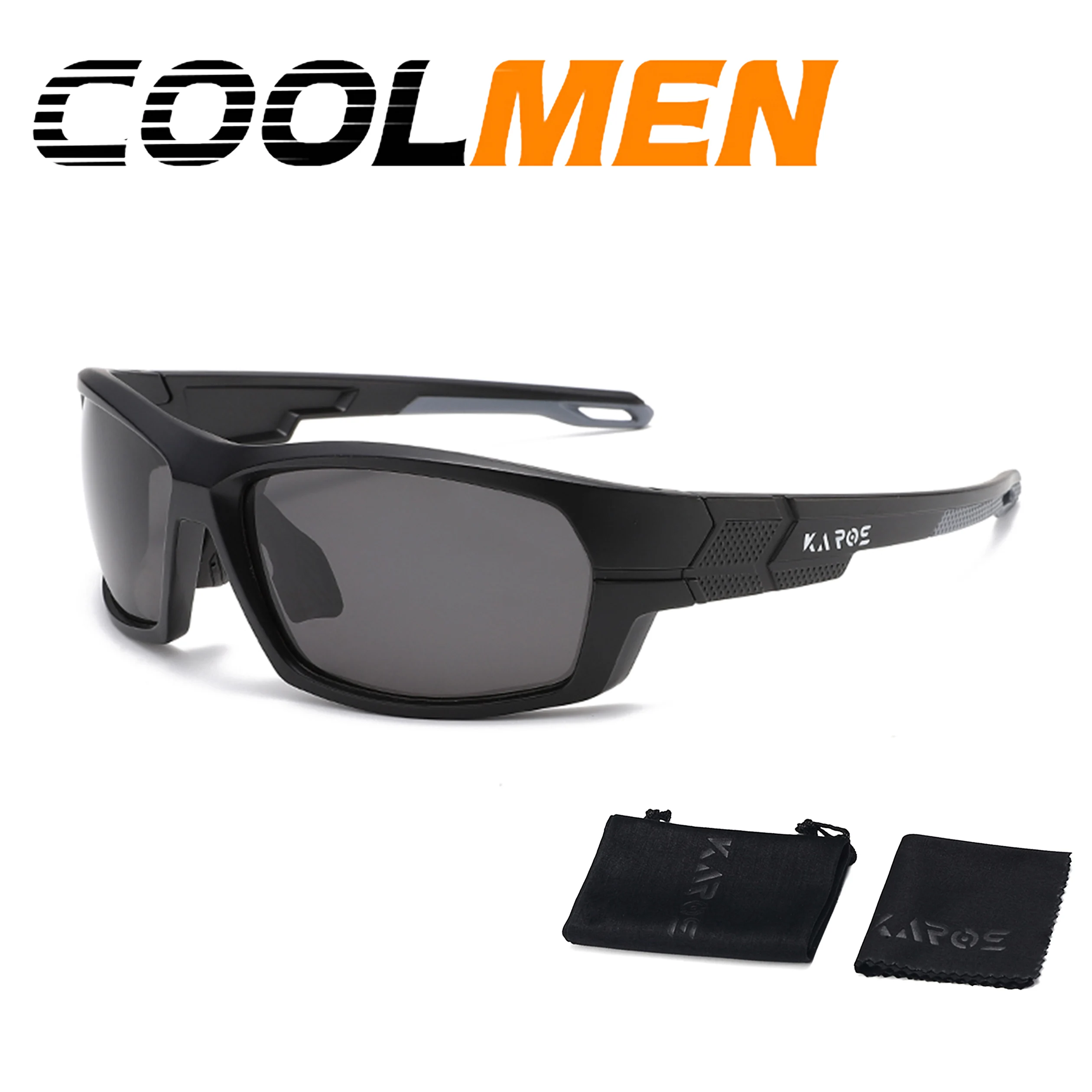

COOLMEN Polarized UV400 Glasses Men Women Fishing Glasses Sun Goggles Camping Hiking Driving Eyewear Sport Sunglasses With Box