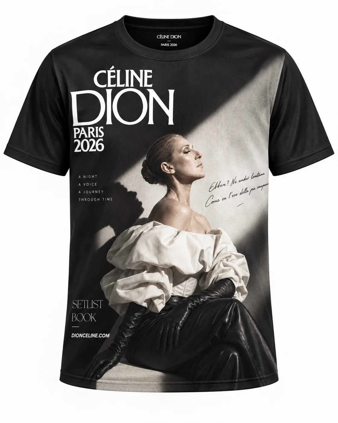 Celine Dion3D Full Print T-Shirt Paris 2026 Comeback Show Portrait Graphi Tees Unisex Men Women Streetwea Casual Shor Sleeve Top