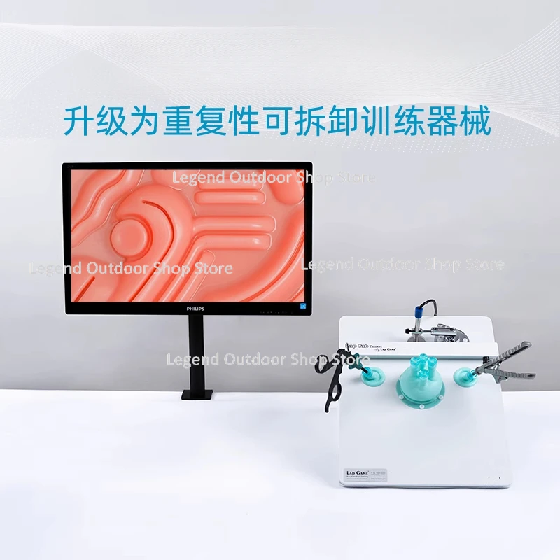 

Laparoscopic Surgery Simulation Trainer Training Box + Needle Holder Practice Instrument Single Hole
