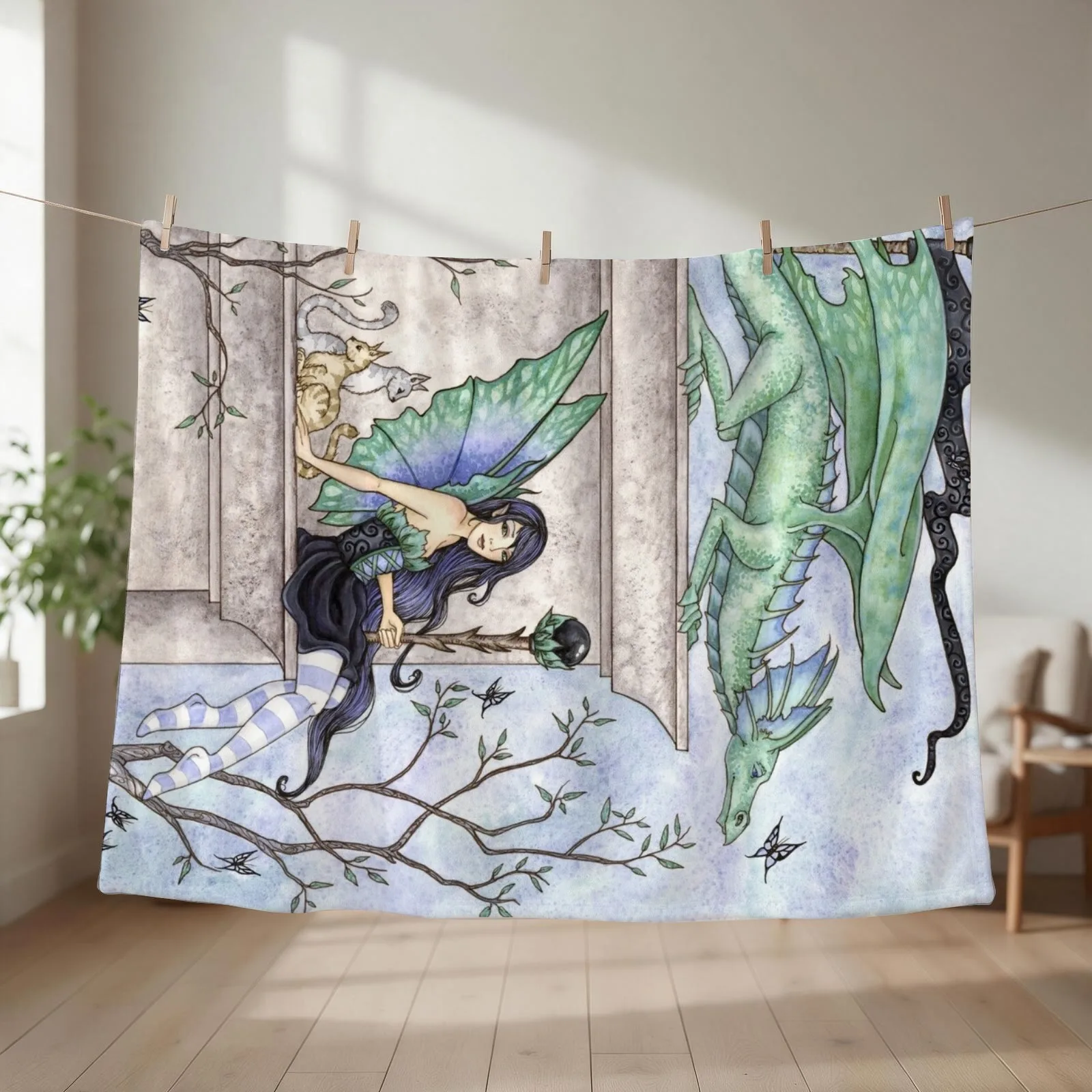 Wind Watchers Throw Blanket couch cozy soft plush fuzzy picnic outdoor blanket