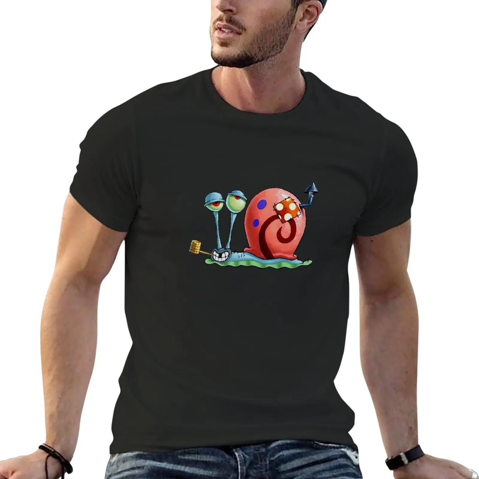 Homeless Gary the Snail T-Shirt anime clothes korean fashion mens champion t shirts