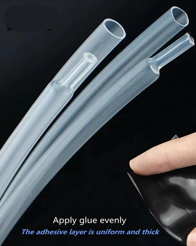 Imagen 2 del producto Tubo termorretráctil transparente 3:1 de 1 m/unid con tubo de pegamento de doble pared de diámetro 1,6/2,4/3,2/4,8/6,4/7,9/9,5/12,7/15,4/19,1/25,4/30/39/50
