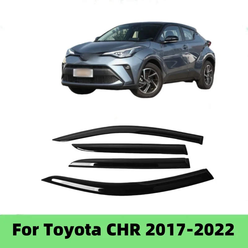 For Toyota CHR CH-R 2017 2018 2019 2020 2021 2022 Window Visors Rain Guard Side Vent Deflector Weathershield Cars Accessories