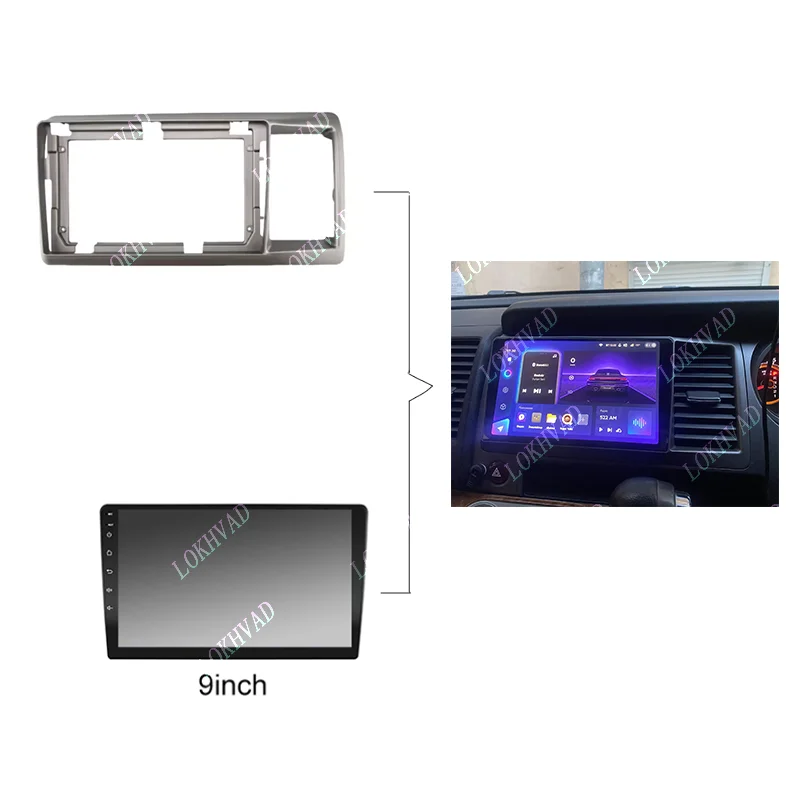 9 Inch Car Frame Fascia Adapter Android Radio Dash Fitting Panel wire harness cable Kit For Honda Crossroad 2007-2010